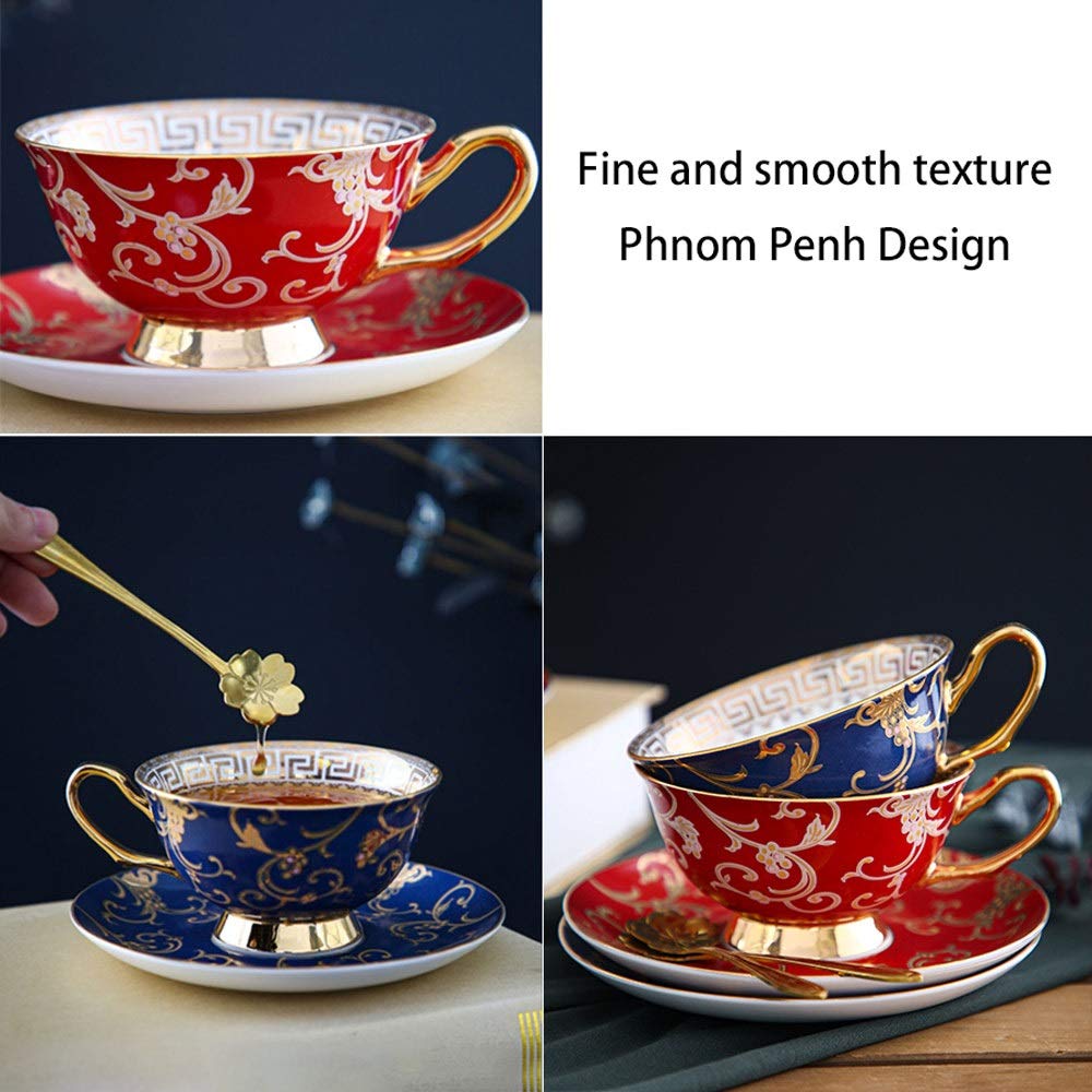 Amazon.com | BWQZXES Reusable Porcelain Red Coffee Cup and